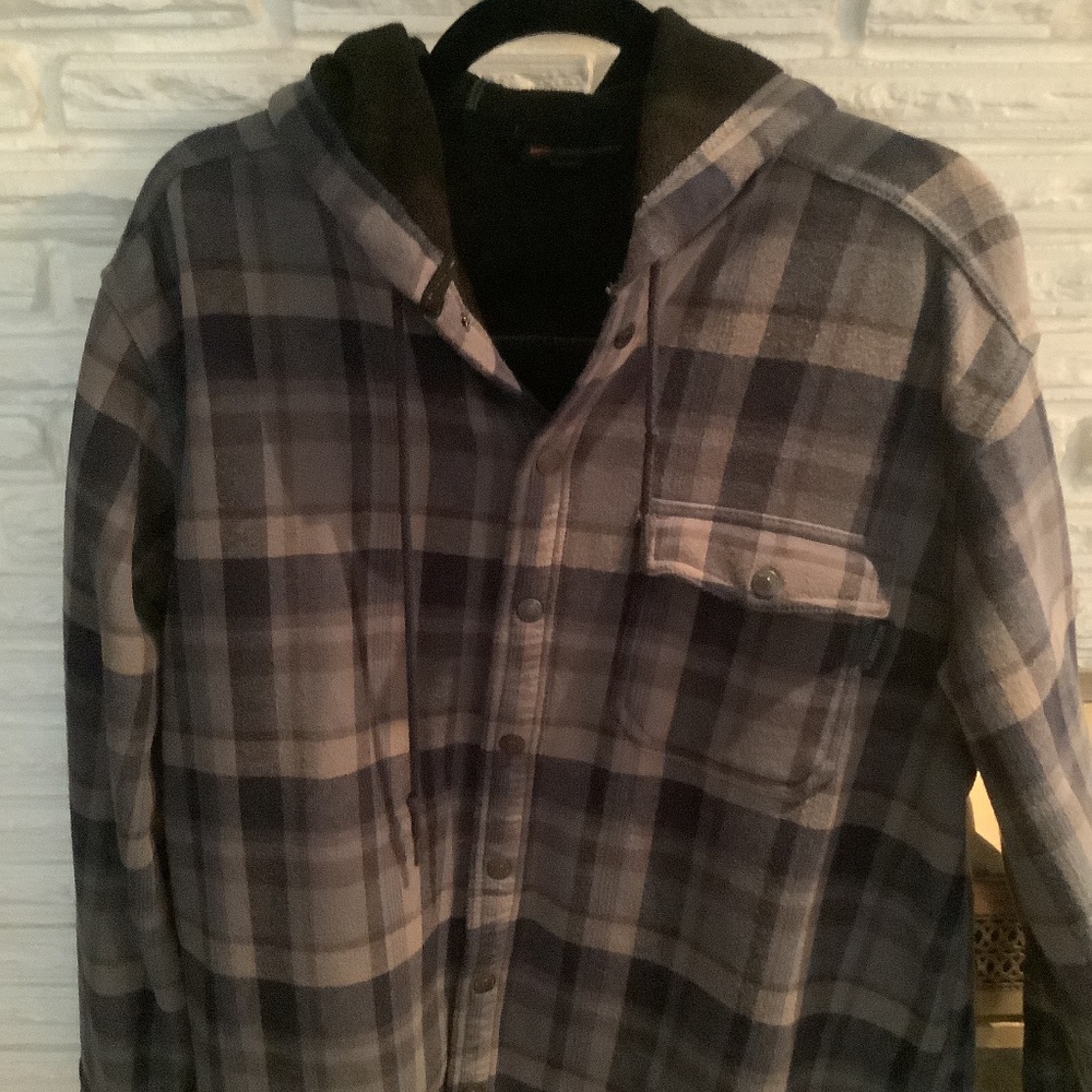 Like new plaid Wolverine jacket with hood